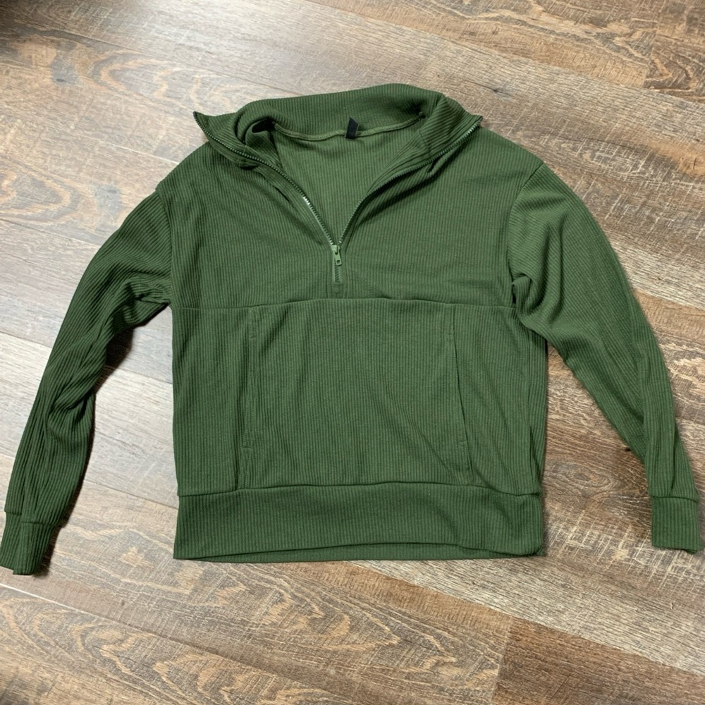 BTFBM 1/4 zip green pullover sweatshirt size S